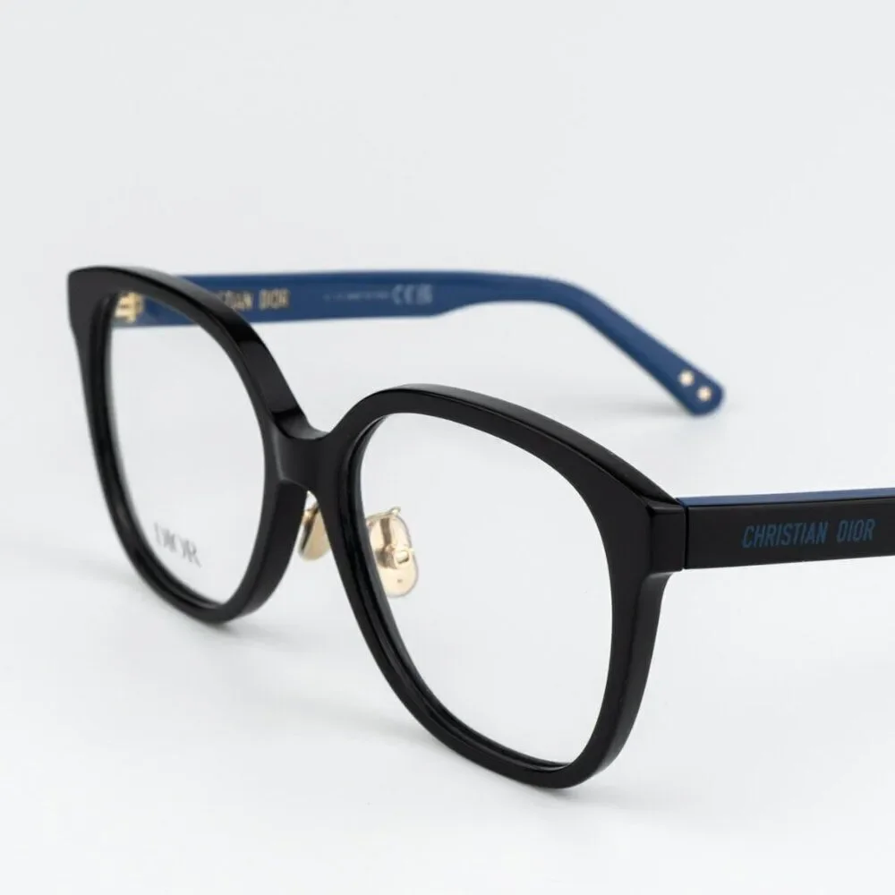 NEW Dior LAPARISIENNEDIORO S3F 1000 Shiny Black Blue Women Eyeglasses